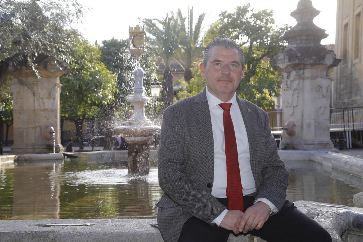 Manuel Murillo, en el Patio de los Naranjos.