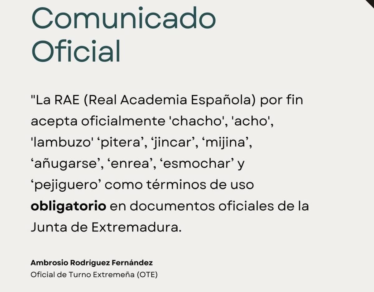 Comunicado Oficial