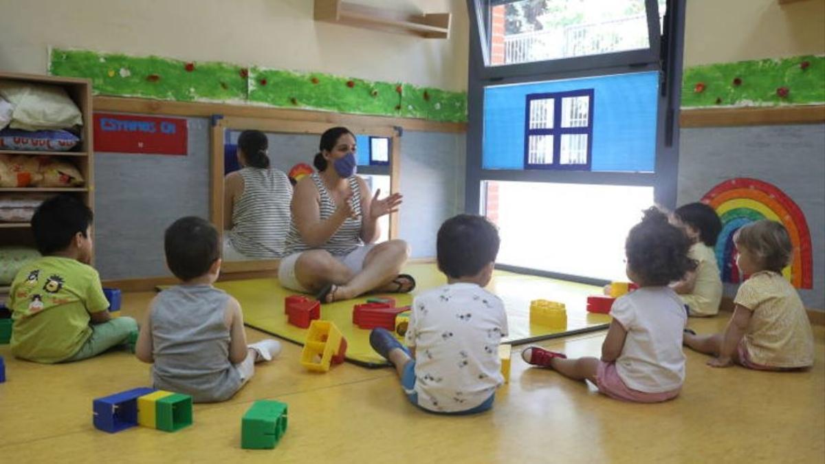 Niños en una guardería.