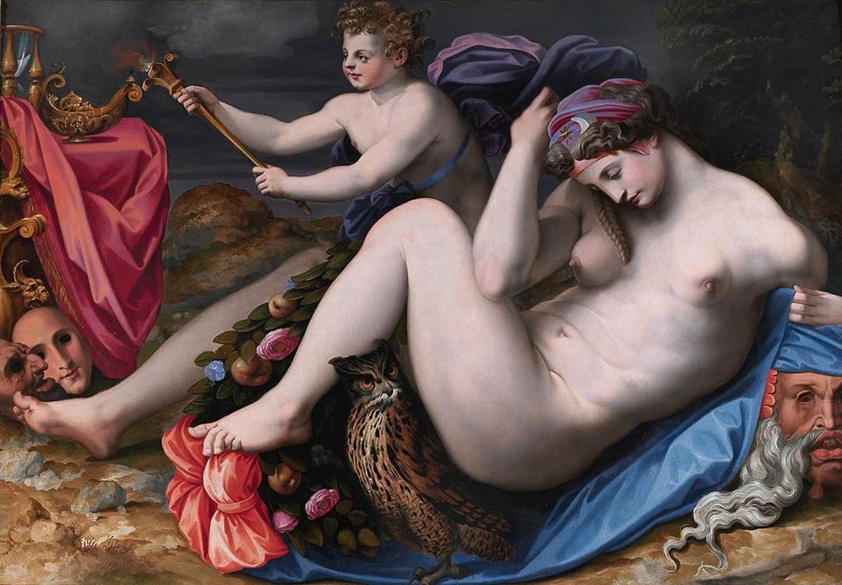 'La noche', de Ghirlandaio, con las huellas del cáncer en el pecho de la mujer representada.