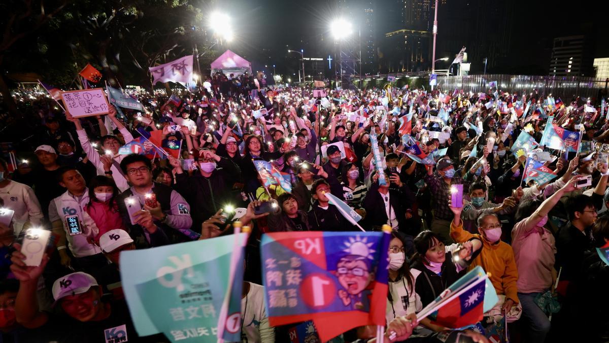 Campaña electoral en Taiwán.