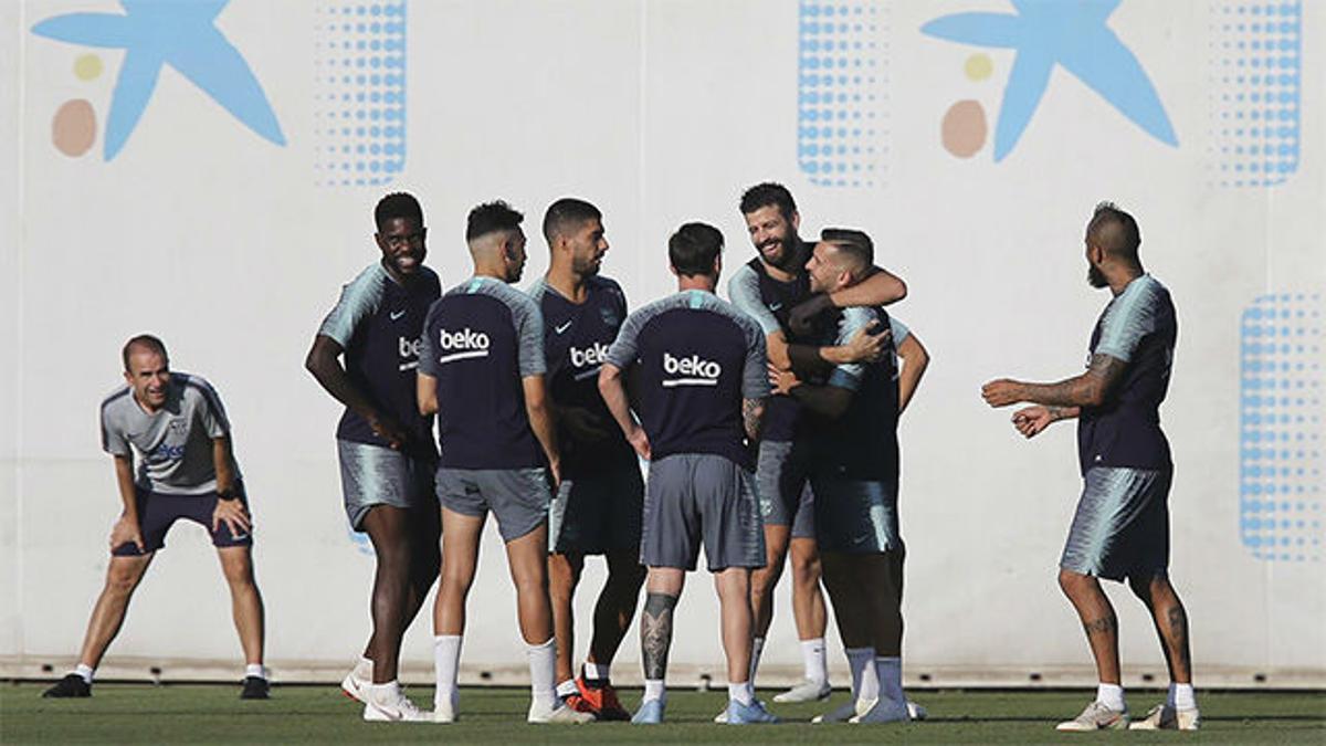 El Barça realizó el último entrenamiento antes de recibir al Girona