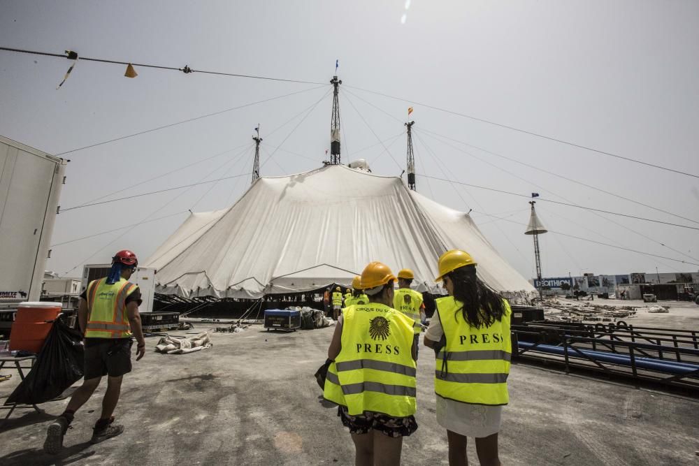 La compañía inicia en el recinto de Rabasa el montaje de la gran carpa de su espectaculo 'Totem'