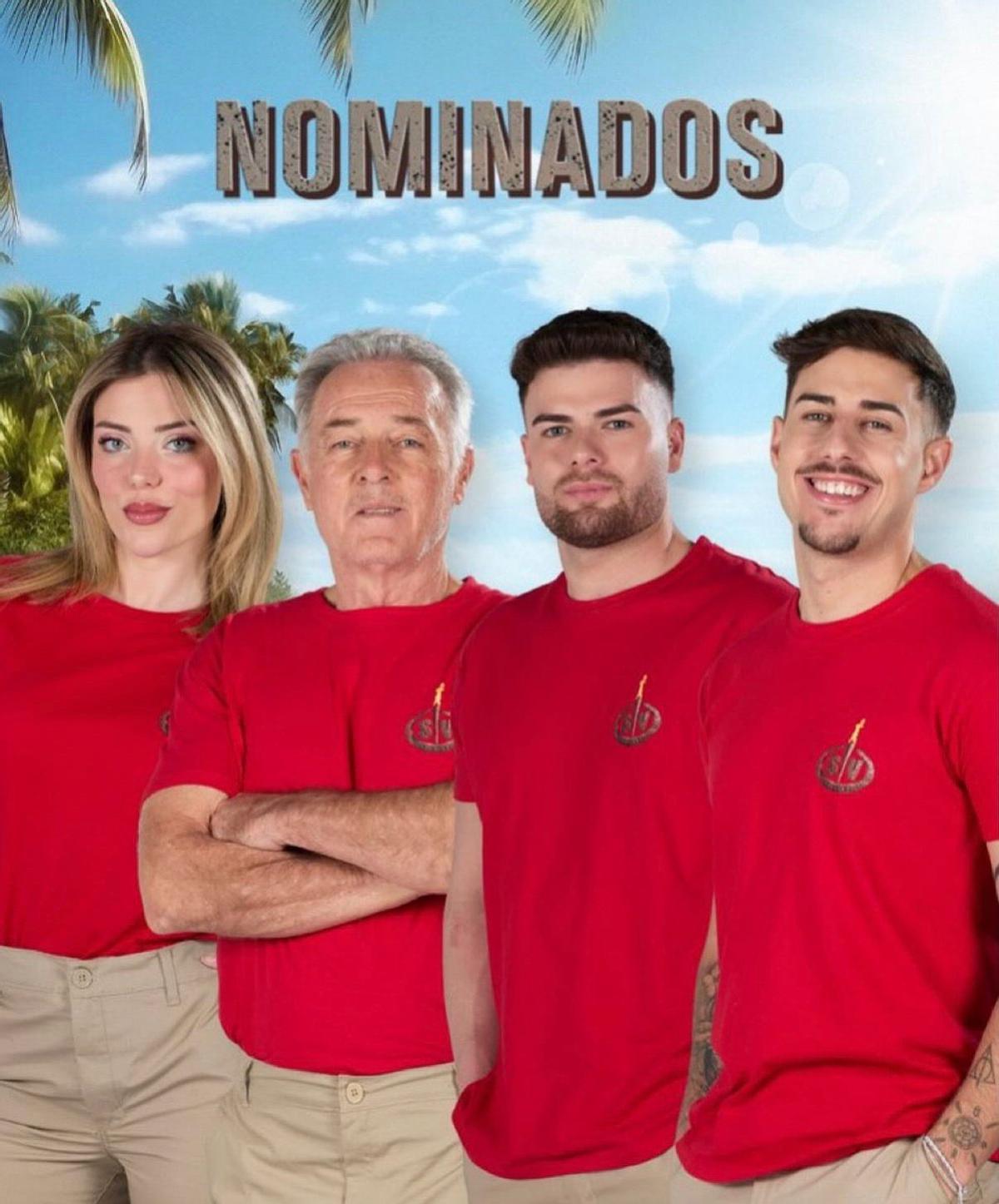 Claudia, Soto, Darío y Borja, nominados en 'Supervivientes'