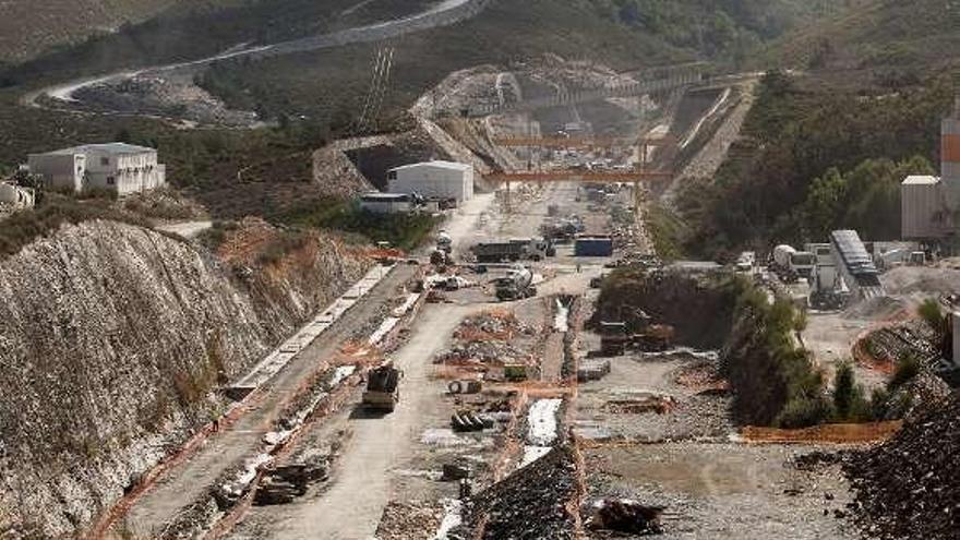 Obras del AVE gallego.