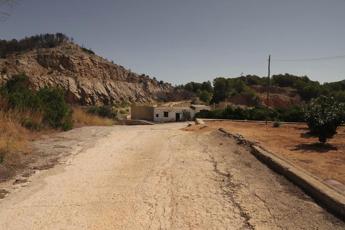 La antigua cantera de Marxuquera, donde se había proyectado la planta de biomasa.