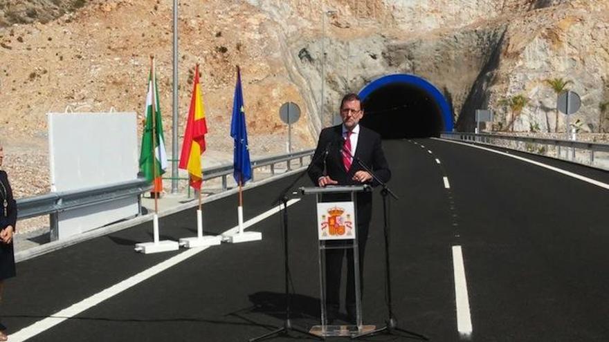 Rajoy, en el tramo que se ha inaugurado.