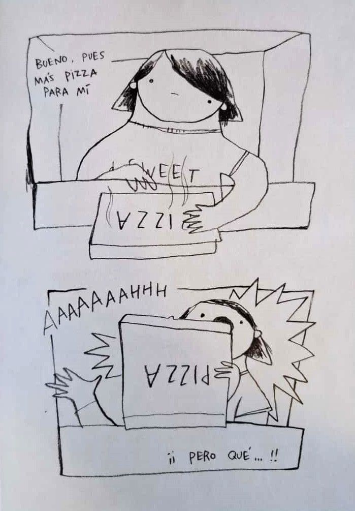 La obra y la autora de &#039;Pizza de culto&#039;, ganadora del Premio de Novela Gráfica de la Diputación de Cáceres.