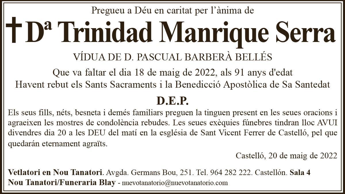 Dª Trinidad Manrique Serra
