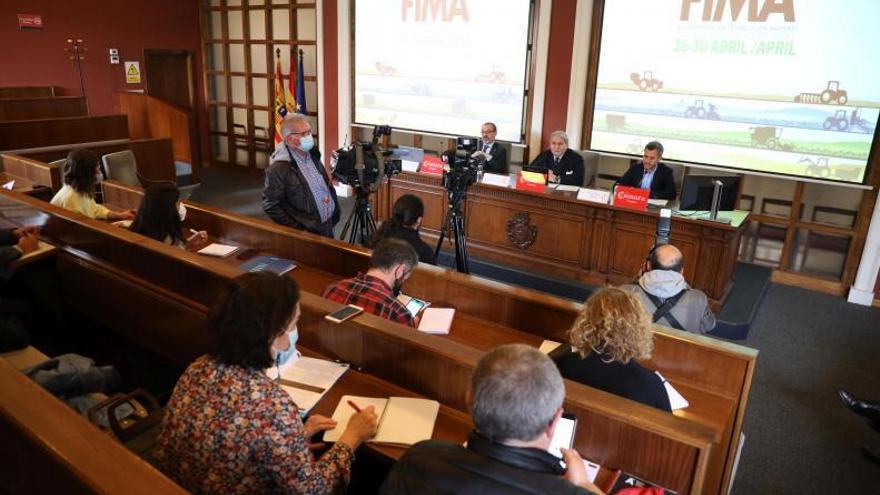 La presentación de ayer en rueda de prensa de la edición número 42 de la Feria Internacional de Maquinaria Agrícola. | FERIA DE ZARAGOZA