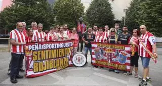 El sportinguismo tiene ganas: la peña Sentimiento Rojiblanco pronostica una temporada de éxito y desea que finalice con el ansiado ascenso