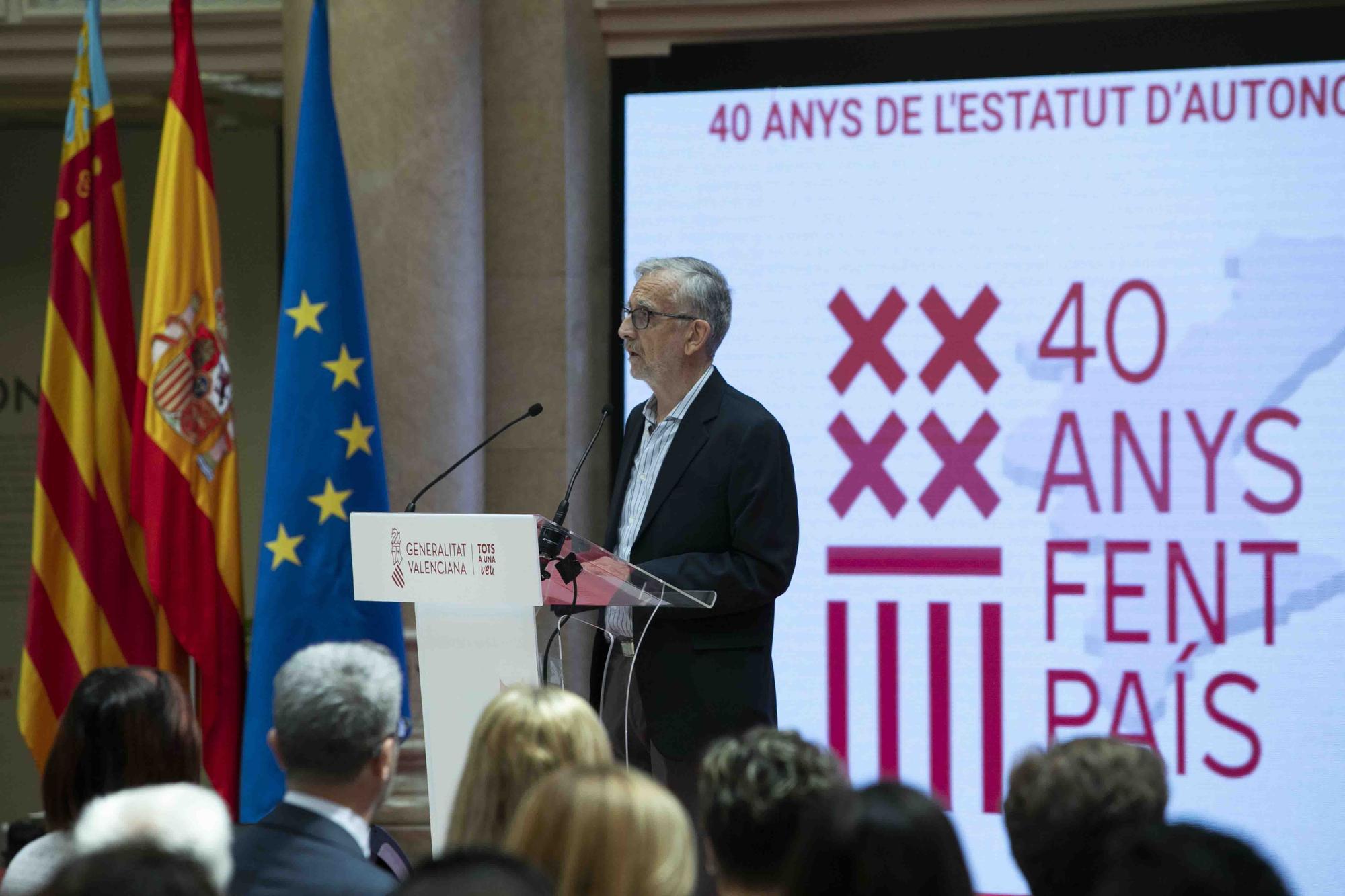 Acto de conmemoración del 40 aniversario del Estatut d'Autonomia de la Comunitat Valenciana