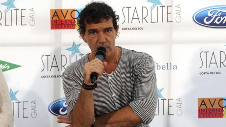 Antonio Banderas durante la presentación de la tercera edición de la Starlite Gala