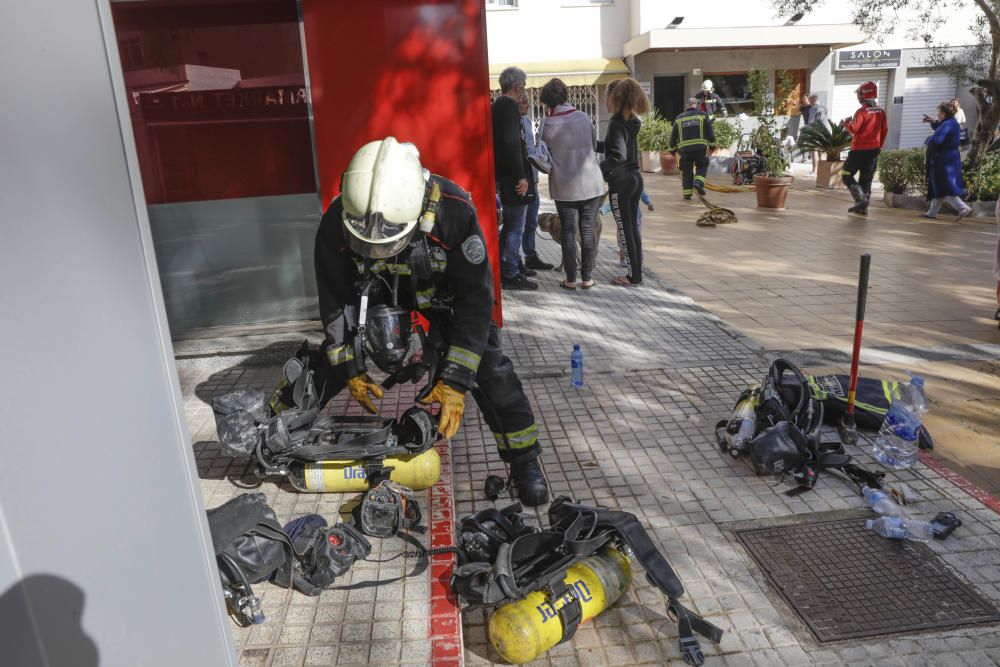 Wohnungen in Illetes wegen Brandes evakuiert