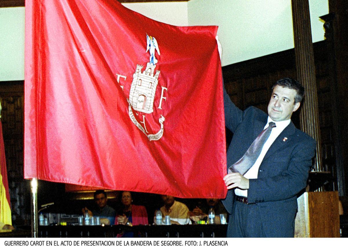 Patxi Guerrero, en la presentación de la bandera de Segorbe.