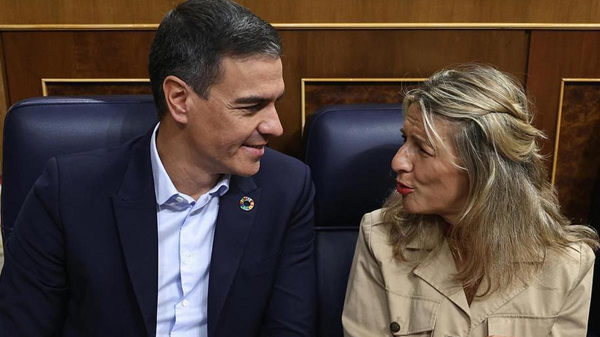 Pedro Sánchez y Yolanda Díaz.