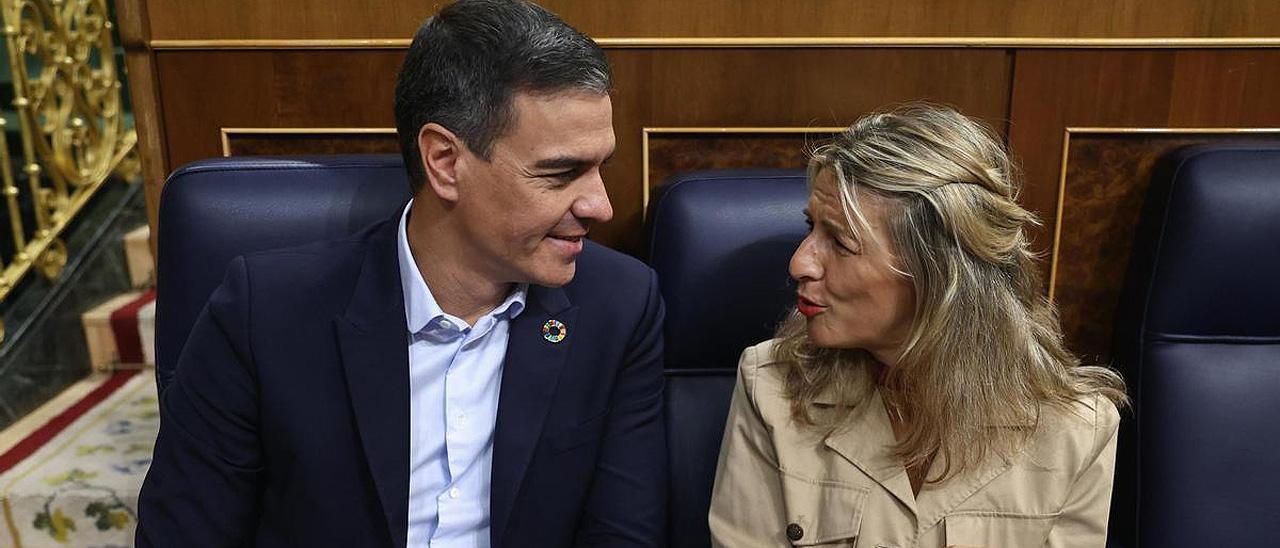 Pedro Sánchez y Yolanda Díaz.