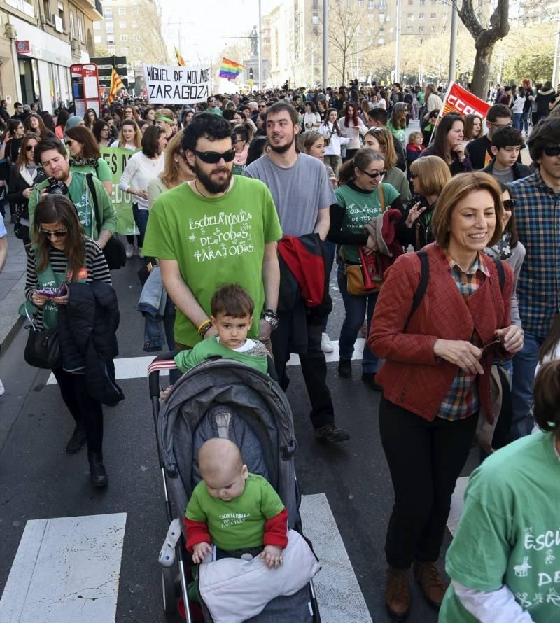 Huelga educativa en Zaragoza