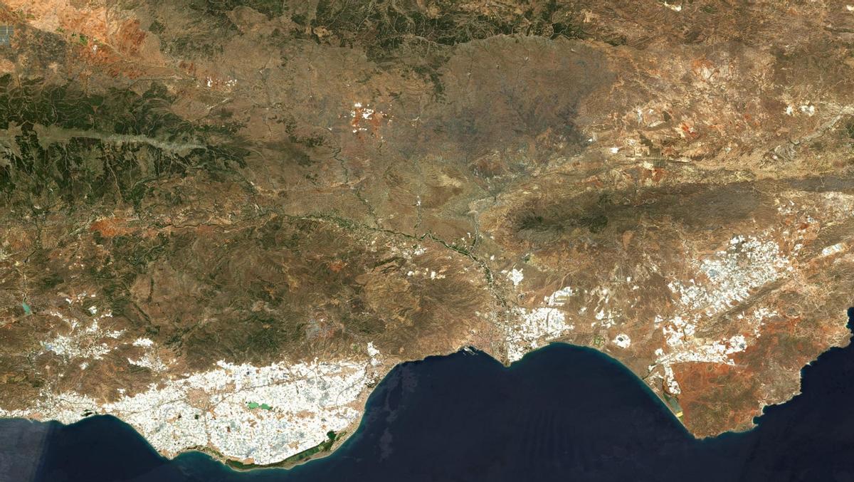 Imagen aérea del sur de España cedida por la Universidad de Alicante.