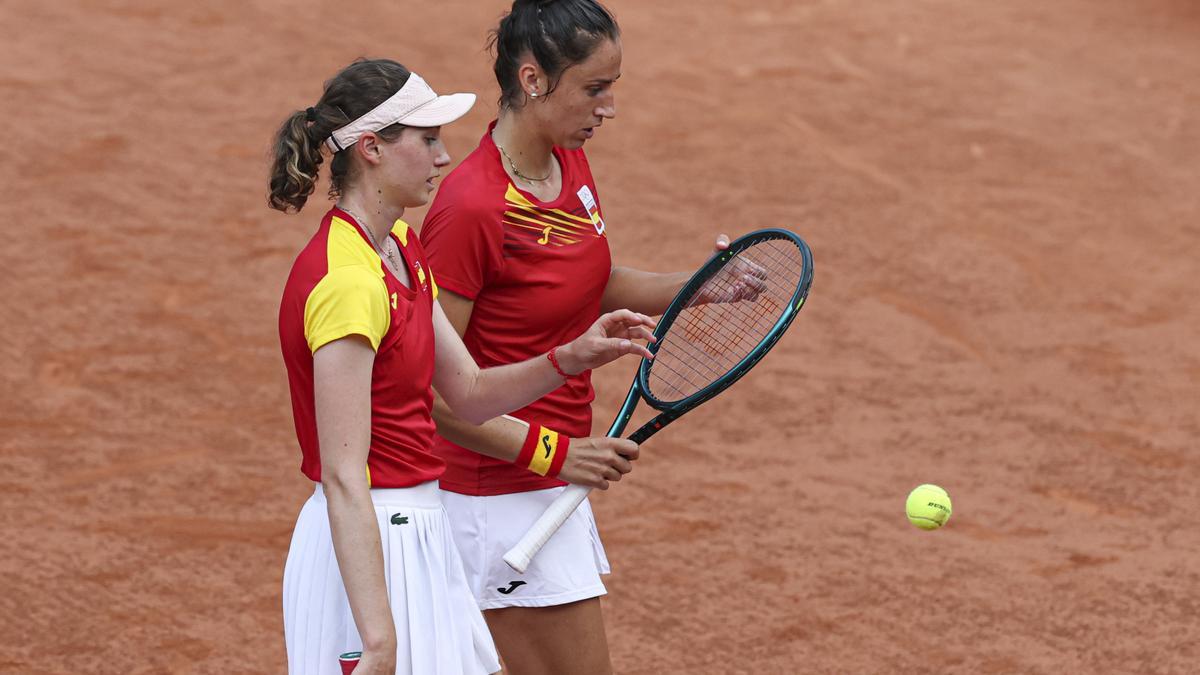 Tenis en los Juegos Olímpicos: C. Bucsa S.y Sorribes Tormo - L. Kichenok y N. Kichenok, en imágenes