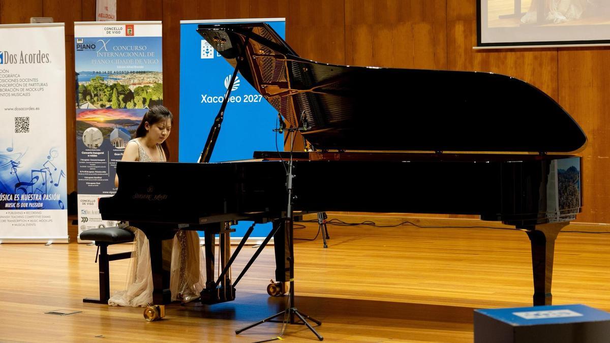 Una de las aspirantes del X Concurso Internacional de Piano Cidade de Vigo.