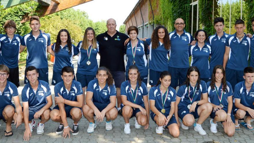 Los integrantes de la Selección Valenciana al completo que se desplazó a Italia o junto al cuerpo técnico.