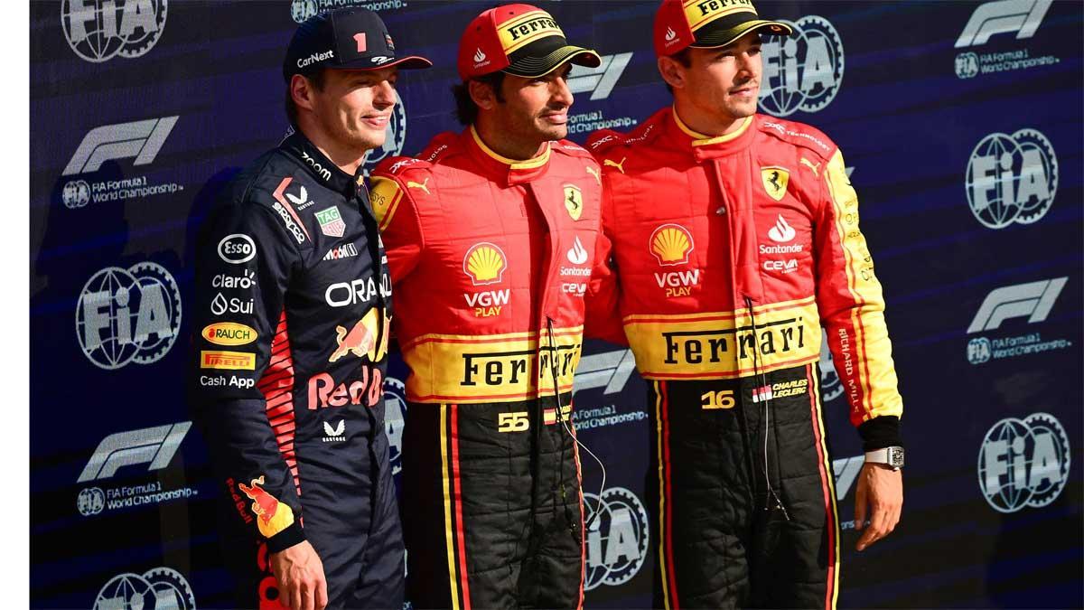 Sainz, autor de la pole en Monza, secundado por Verstappen y Leclerc