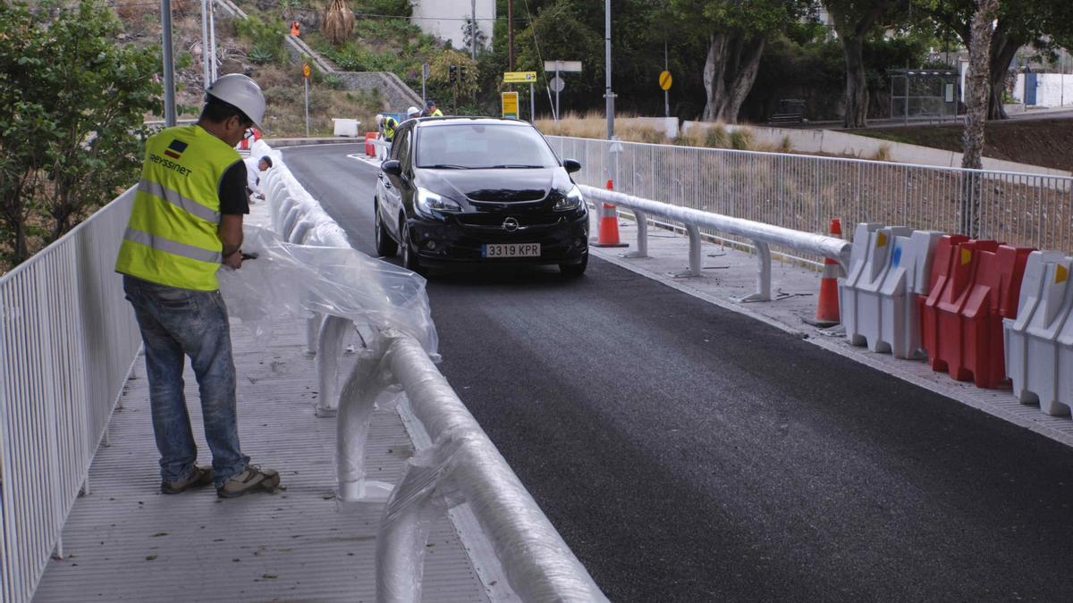 El puente de Taganana, en San Andrés, fue reparado en el verano de 2021.