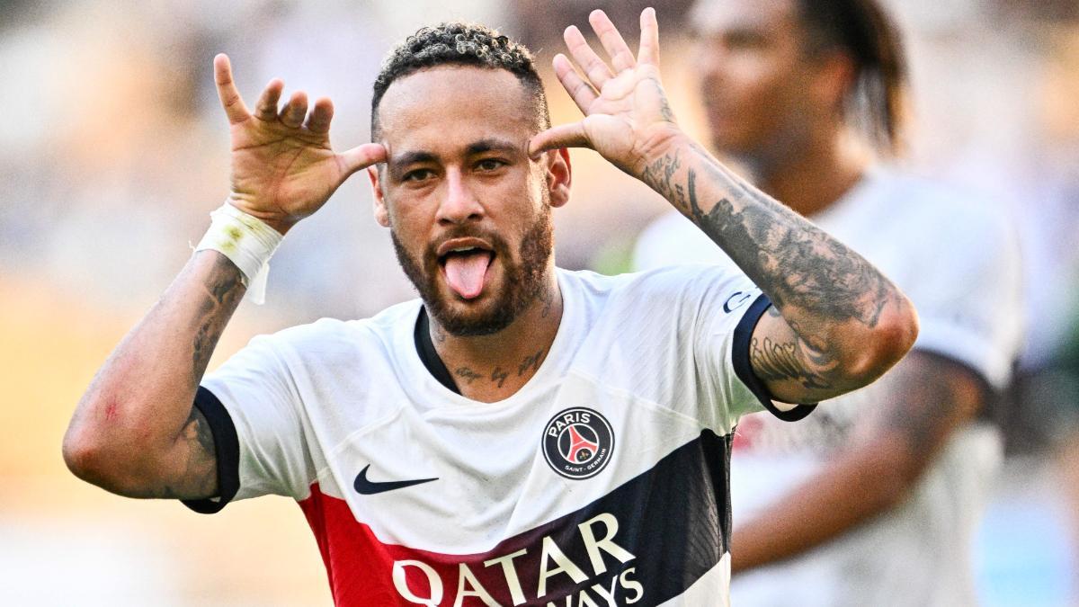 Neymar, celebrando un gol en la pretemporada con el PSG