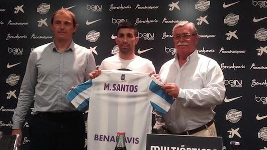 Presentación del nuevo jugador del Málaga CF, Michel Santos