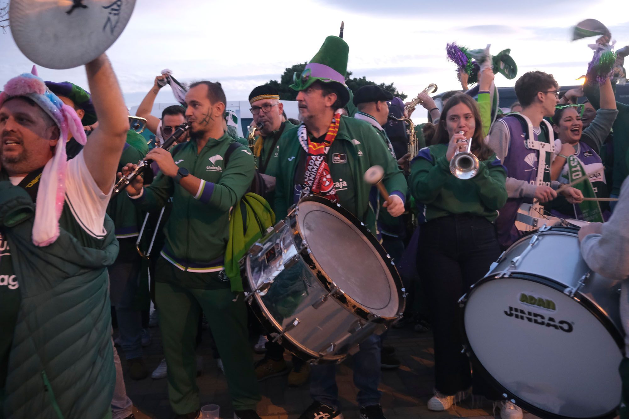 Recibimiento al Unicaja en la previa de los cuartos de final de la Copa del Rey 2024.