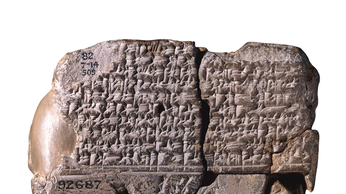 Tablilla babilónica  del siglo VI a.C. hallada en Sippar (Irak).