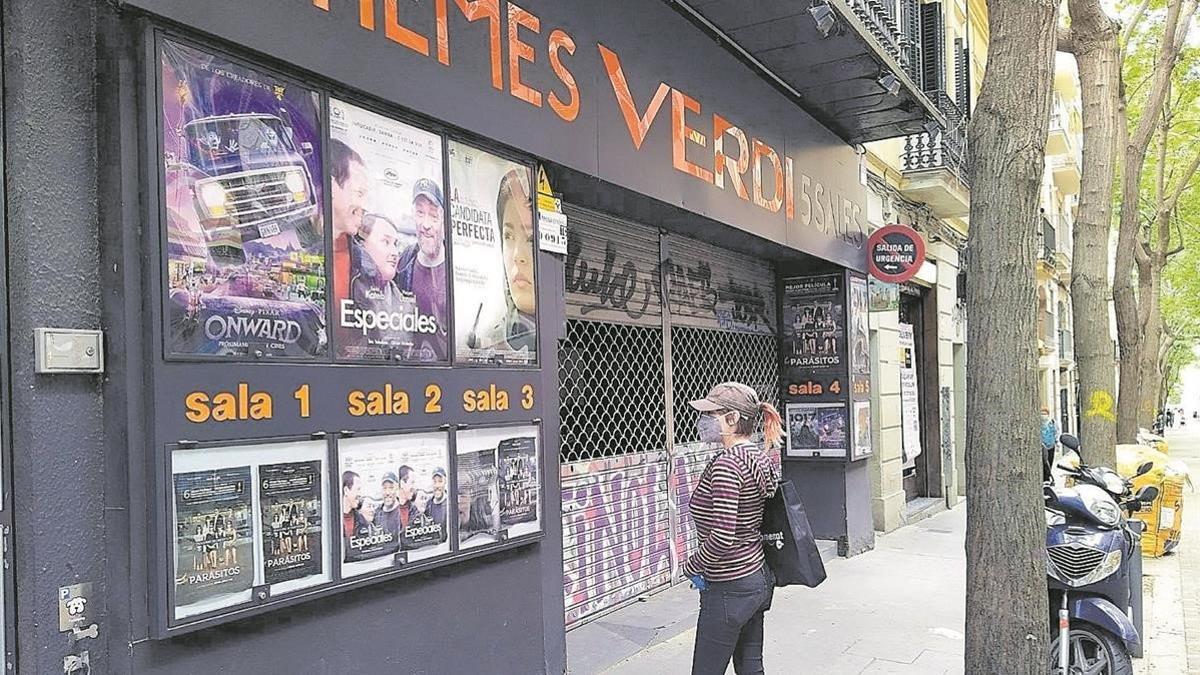 Cines Verdi de Barcelona cerrados durante la pandemia