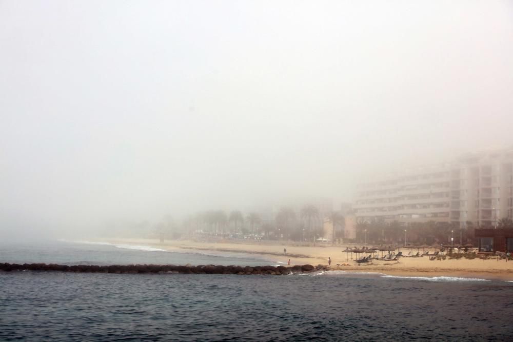 La niebla reaparece en Palma