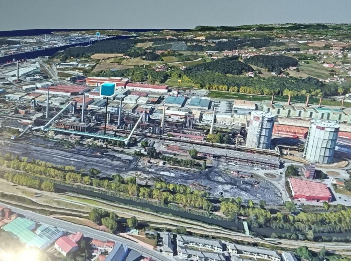 Las antiguas baterías en una imagen del stand que compartieron el Ayuntamiento de Avilés y el Puerto en una pasada ediciónde la Feria de Muestras.