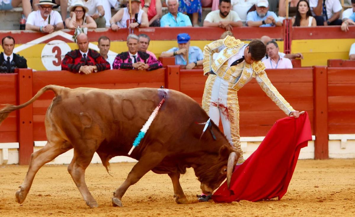 Rodrigo Villalón demostró tener mucho gusto y capacidad con el toreo al natural en la tarde de ayer.