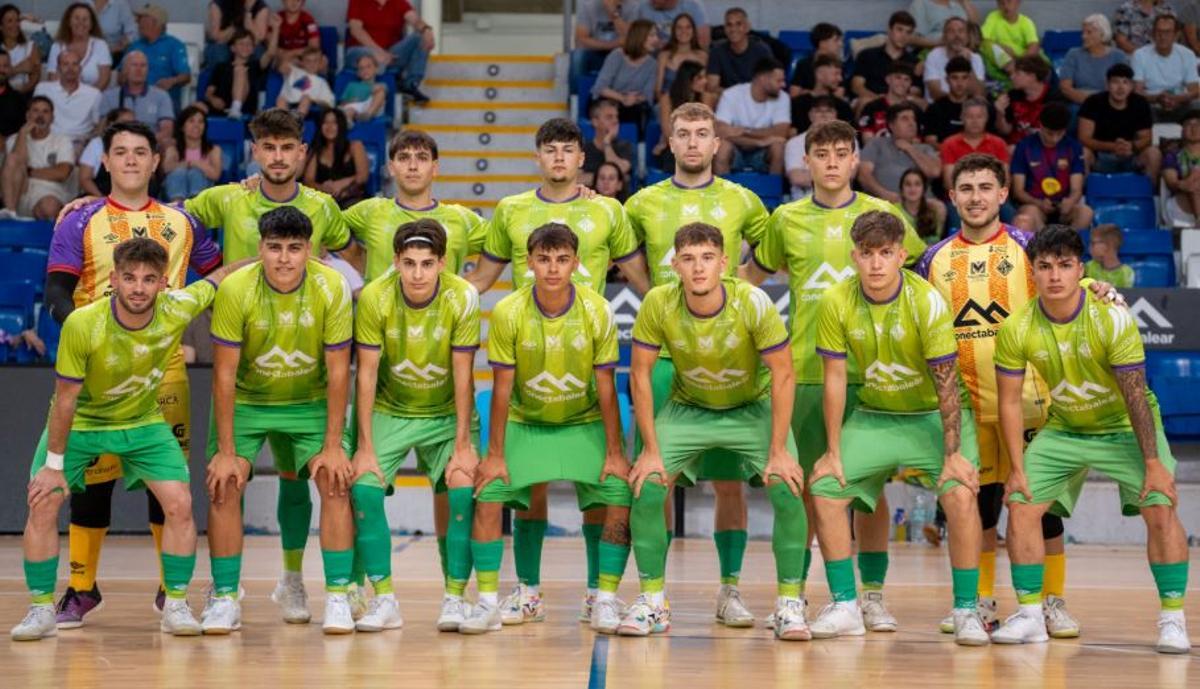 El Palma Futsal B posa antes del partido.