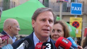 El portaveu de Vox al Parlament, Joan Garriga, en declaracions als mitjans