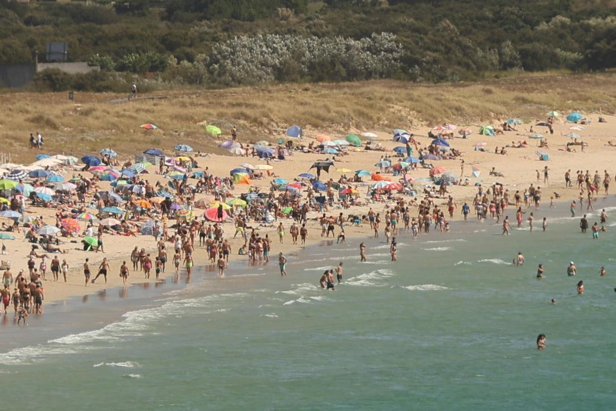 El emblemático arenal de A Lanzada.