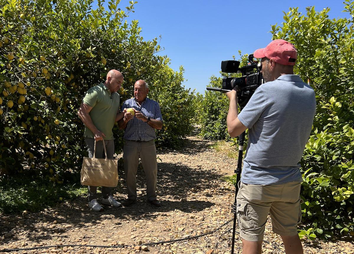 El agricultor José Manuel Cabrera explica las excelentes condiciones que ofrece la Vega Baja para el cultivo del limón
