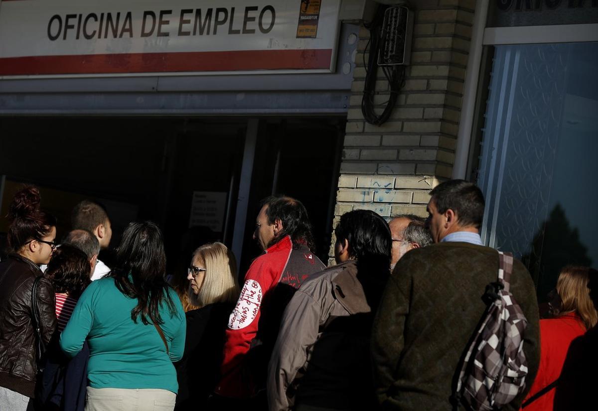 Oficina de empleo en Madrid.