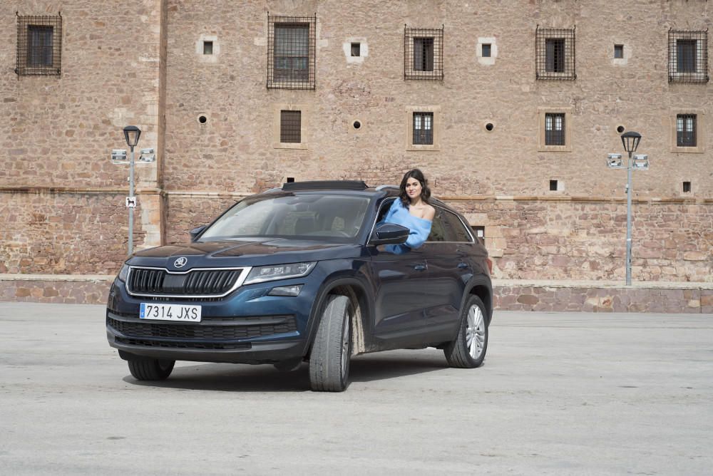 Iris Lezcano con el Skoda Kodiaq