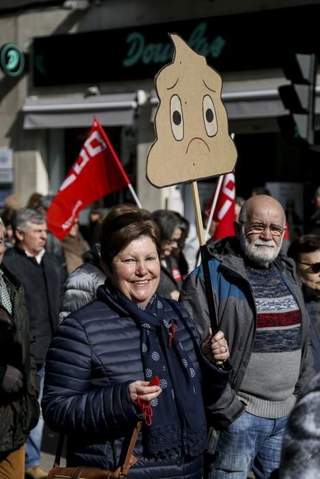 Protestas de los pensionistas en Oviedo.