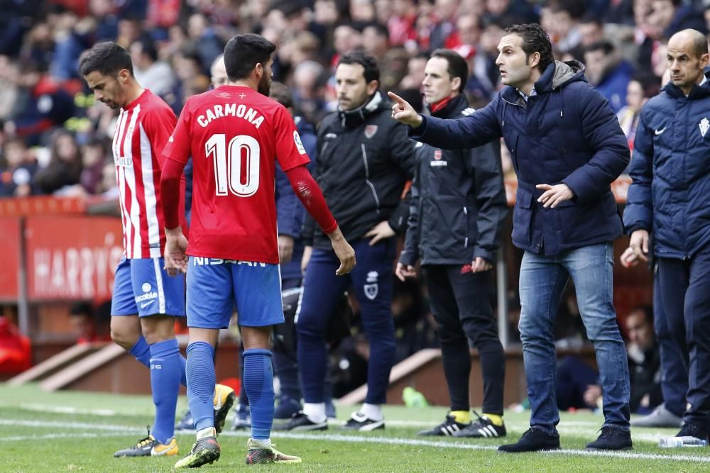 El partido entre el Real Sporting y el Numancia, en imágenes