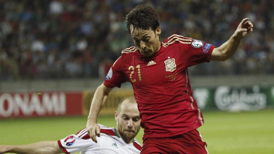 David Silva, autor del gol ante Bielorrusia