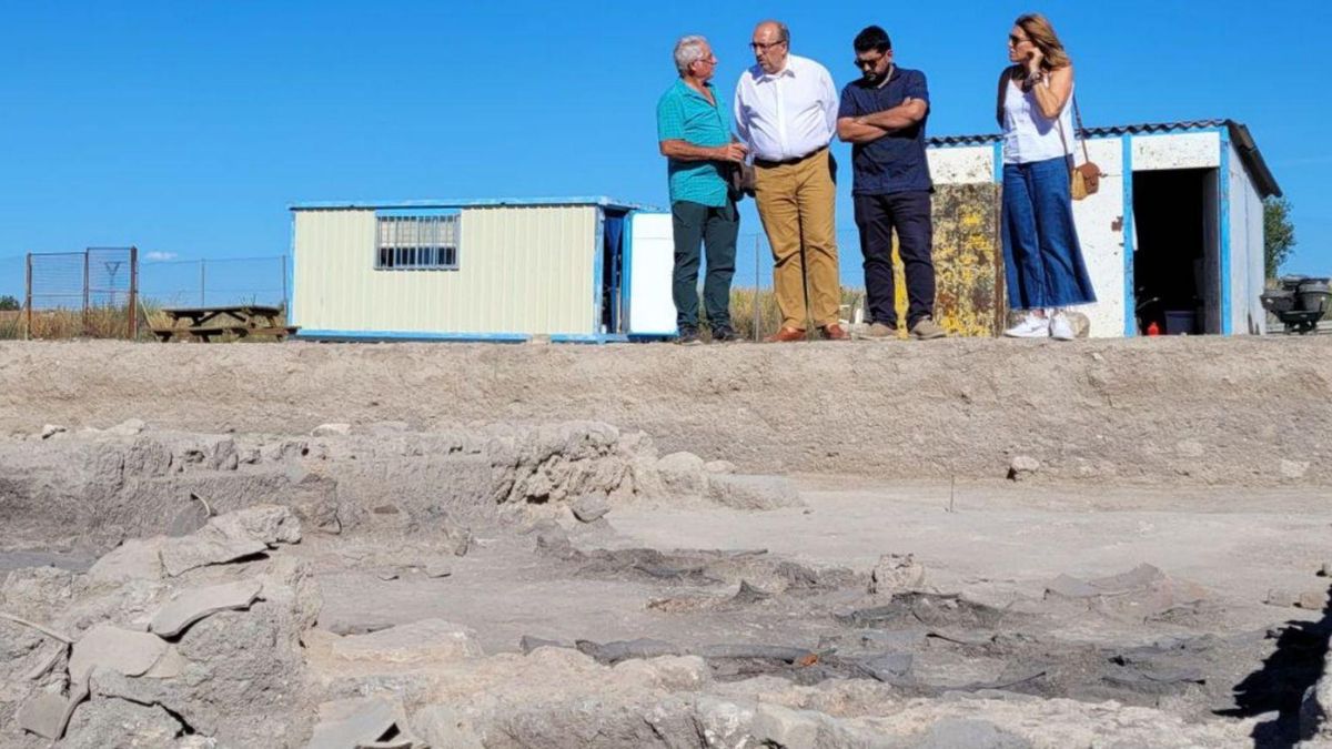 El presidente de la DPT, Manuel Rando, ante la zona donde se han encontrado las casas.