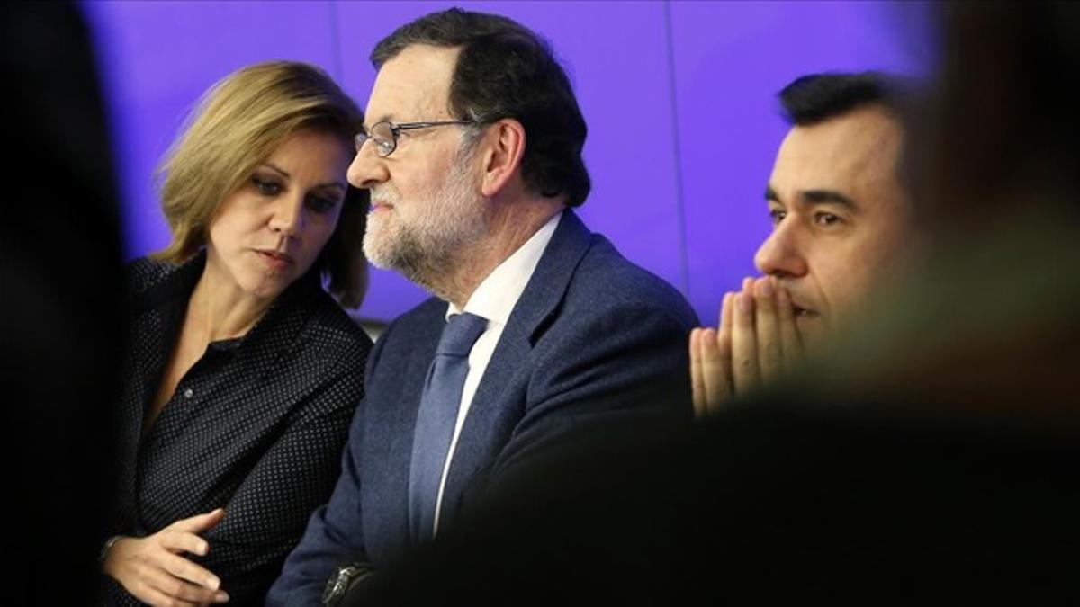 Mariano Rajoy este martes en la junta directiva nacional del PP.