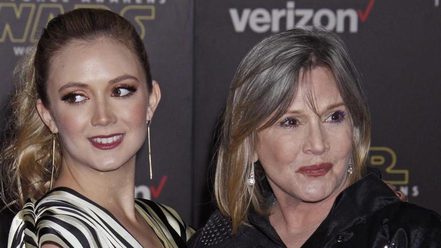 Billie Lourd y Carrie Fisher.