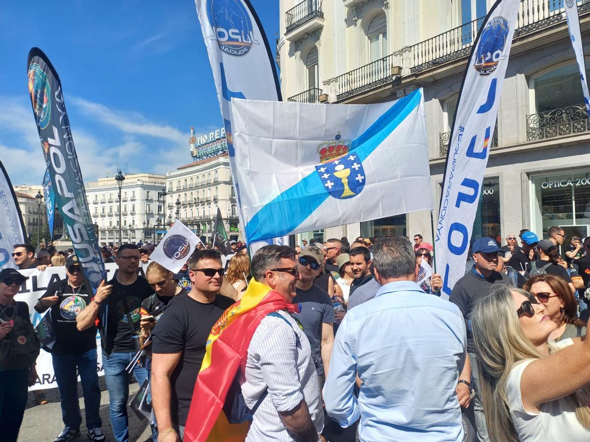 Agentes de Vigo y del resto de la provincia de Pontevedra estuvieron en la manifestación de Madrid.