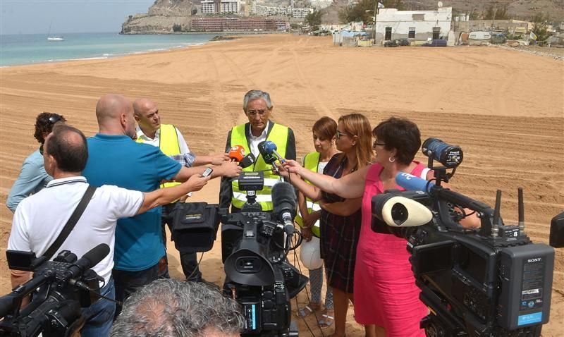 Visita de la Feht a la nueva Playa de Anfi Tauro